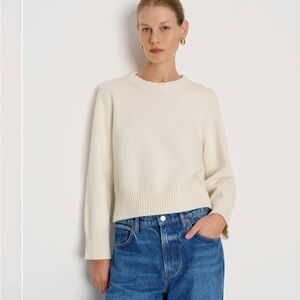 Reformation Orianne Cashmere Blend Cropped Crew